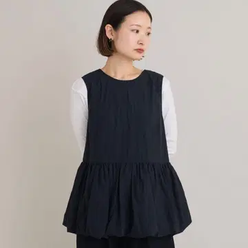 iki 타스란 타프타 벌룬 슬리브리스 블라우스