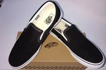 Vans 블랙 슬립온 스니커즈