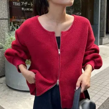 CIAOPANIC TYPY 스폰디쉬 더블 지퍼 니트 가디건