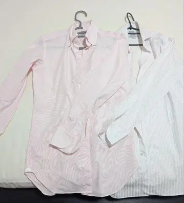 HITOYOSHI 셔츠 2장 세트 (핑크 화이트)