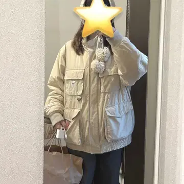 캐주얼 베이지 다운 자켓