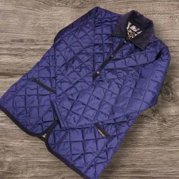 새상품급 LAVENHAM 덴함 퀼팅 자켓 40 네이비 영국제