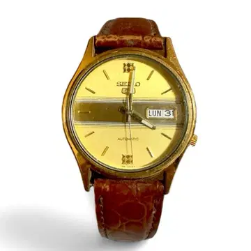 [ 70s|레어 ] SEIKO5 자동 와인딩 손목시계 골드 빈티지 세이코