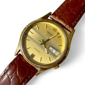 [ 70s|레어 ] SEIKO5 자동 와인딩 손목시계 골드 빈티지 세이코