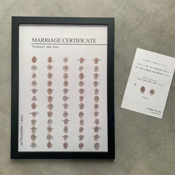 웨딩 트리 결혼 증명서 [영국 신문] 결혼식 페이퍼 멋진 게스트 이름