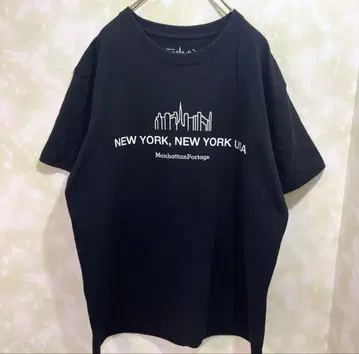 Manhattan Portage 프린트 반팔 T셔츠 블랙 XS