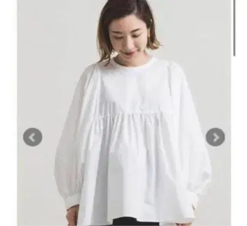 yori 퍼프 슬리브 블라우스 화이트 36