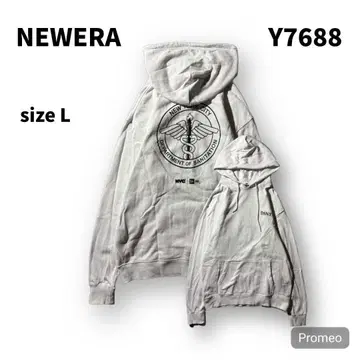 [ 즉시 구매 OK ] NEW ERA 후드티 후디 사이즈 L 화이트