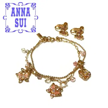 안나수이 ANNA SUI 팔찌 귀찌 나비 모티브 2세트