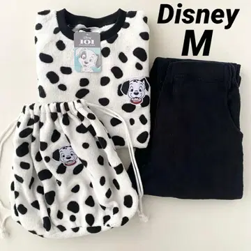 여성용 101마리 강아지 긴팔 룸웨어 파자마 복슬복슬 겨울 M