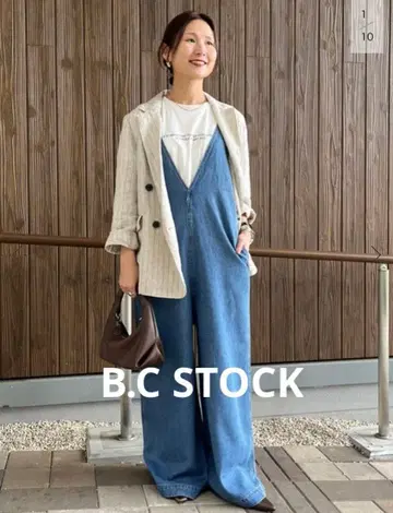 B.C STOCK V넥 살로펫 오버롤