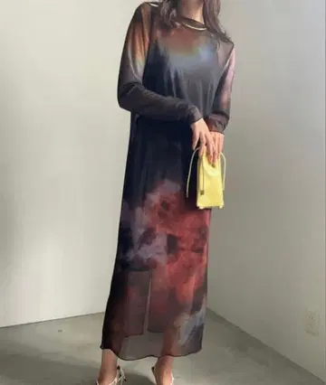 Ameri MIRANDA TAIDAI SHEER LONG TOP