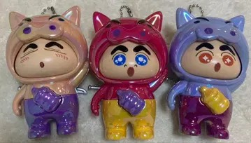 얼굴이 변하는 키링 짱구는 못말려(크레용 신짱) 3개 세트