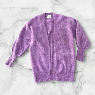 UNITED ARROWS 모헤어 니트 가디건 핑크 퍼플