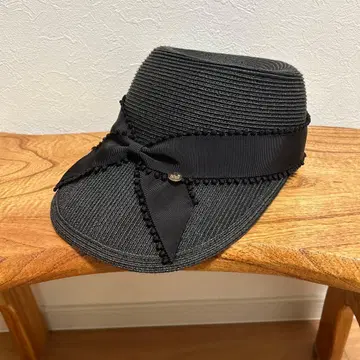 아테나 뉴욕 라피아 캡 블랙