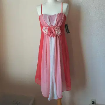 미사용 리나시멘토 플라워 악센트 파티 드레스 S 이탈리아제