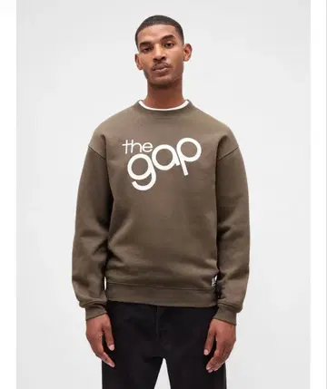릴랙스 핏 GAP 로고 크루넥 스웨트 셔츠
