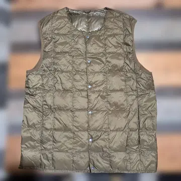 TAION 카키 다운 베스트 M