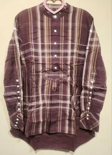 새상품급 NUMBER (N)INE 넘버나인 체크 무늬 쉘 고양이 눈 버튼