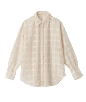 코코딜 블록 체크 레이스 셔츠