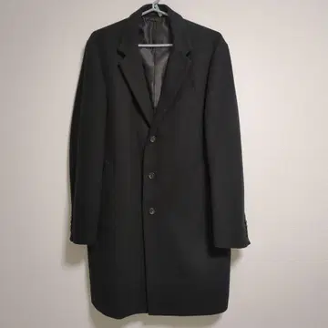 GU 블랙 블랙 체스터 코트