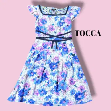 TOCCA 플라워 프린트 슬리브리스 원피스