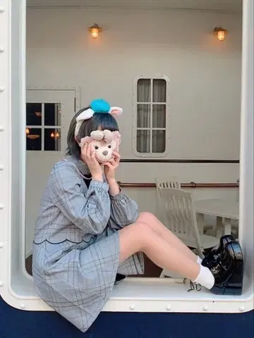 ROJITA 원피스 미니 원피스 그레이 체크 지뢰계 미니 스커트