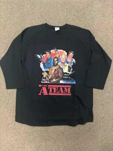 특공대작전 A팀 래글런 T셔츠 L 사이즈 블랙 바디