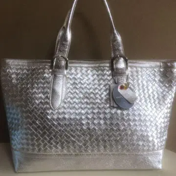 천연 가죽 Champagne pop 은색 소가죽 토트백 가죽 가방