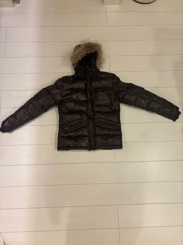 다크 브라운 다운 자켓 퍼 포함