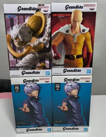 [ 미개봉 새상품 ] 루피 & 사이타마 & 고죠 사토루 피규어 4체 세트