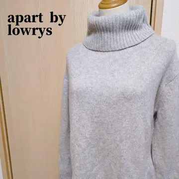 아파트 바이 로리즈 터틀넥 울 니트 풀오버 라이트 그레이 F