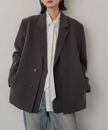 SENSE OF PLACE 2WAY 루즈 테일러드 자켓 그레이