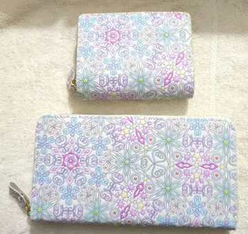 후지이 후미야 FF Wallet 꽃무늬 장지갑 & 접이식 지갑 세트