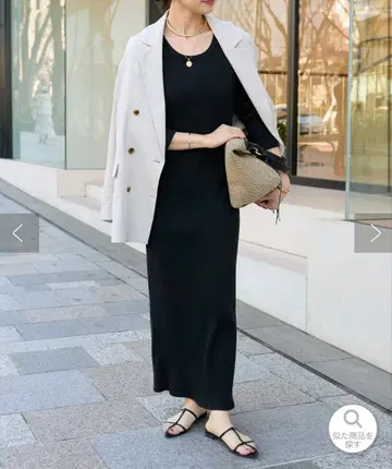 리브드로아 2way 리브 롱 원피스 긴팔 36