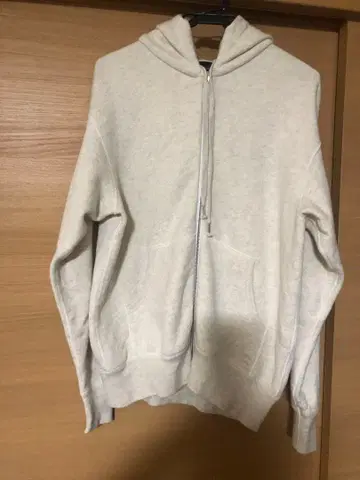 Drawer 풀 지퍼 후디 아이보리