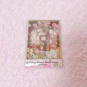 후쿠야 빈티지 플라워 아크릴 프레임 레드
