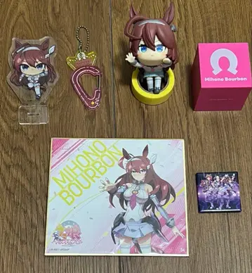 미호노 부르봉 굿즈 묶음 판매 카라비너 색지 아크릴 하세가와 이쿠미