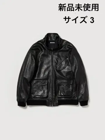 오라리 25AW LAMB LEATHER ZIP BLOUSON 3