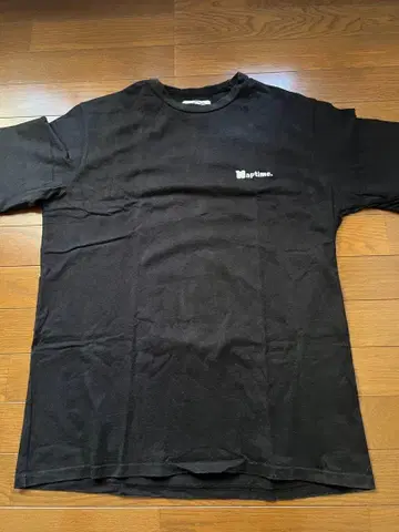 naptime nissy 블랙 반팔 T셔츠 원포인트 자수 L 사이즈