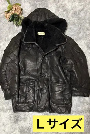 1점 선착순 멋진 Petite Soeur 후드 부착 가죽 코트