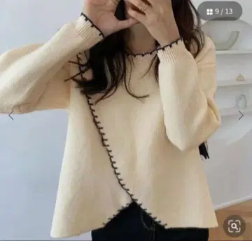 새상품 JUNOAH 주노아 스티치 니트탑 한국 패션