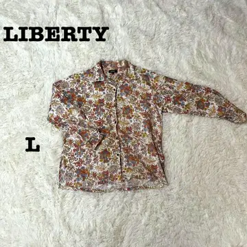 LIBERTY 리버티 꽃무늬 긴팔 셔츠 블라우스 L 화이트