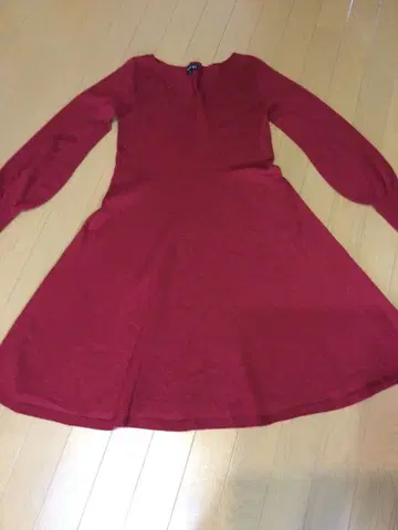 INDIVI 니트 원피스 레드 38 새상품급