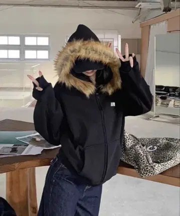 속기모 퍼 후드 루즈핏 후드 맨투맨