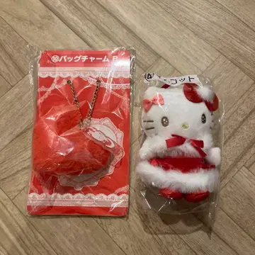 헬로키티 1번 복권 마스코트 & 백참 B 2종 세트