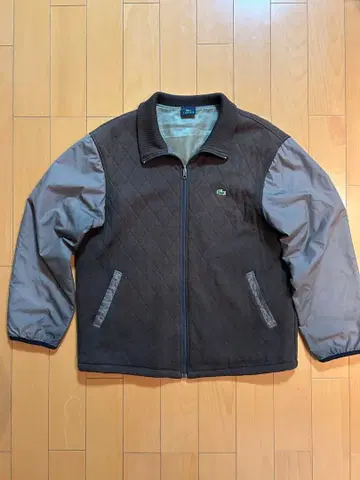 Lacoste 퀼팅 자켓 브라운