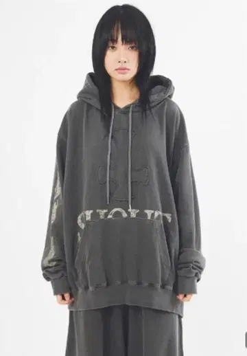 Raucohouse Reverse cross pigment hoodie