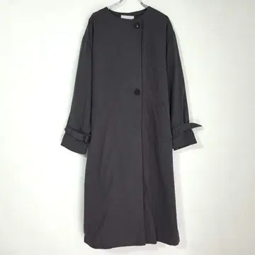 양호 심플리시떼 코트 노카라 트렌치코트 리본 심플