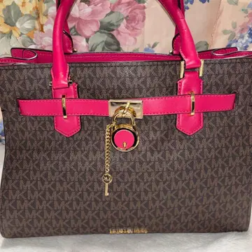 미사용에 가까운 Michael Kors 핸드백 브라운/핑크